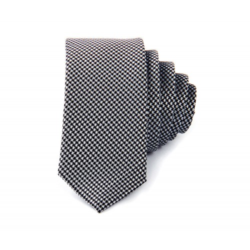 Black & White Houndstooth Tie