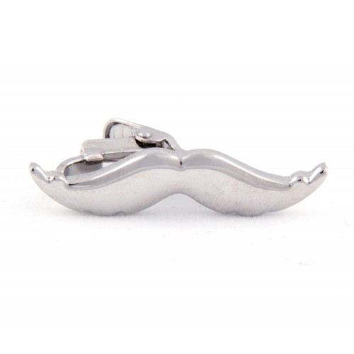 Moustache Tie Clip Silver