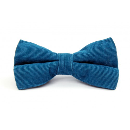 Turquoise Corduroy Bow Tie
