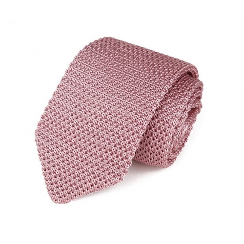 Dusty Pink Pointed Knitted Tie