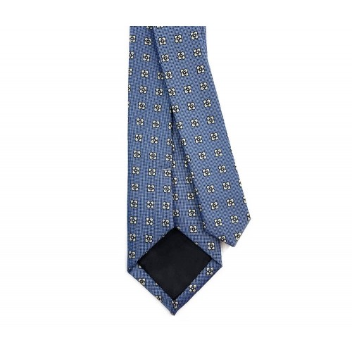 Light Blue & Gold Embroidered Floral Tie