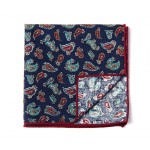 Blue & Red Paisley Pocket Square
