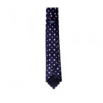 Navy tie with printed flowers