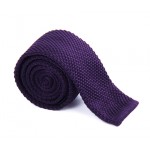 Slim Knitted Purple Tie