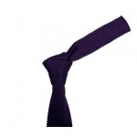 Slim Knitted Purple Tie