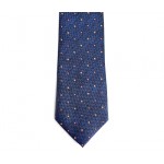 Denim Blue & Multicolor Dot Patterned Tie