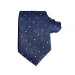 Denim Blue & Multicolor Dot Patterned Tie