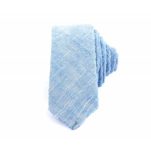 Ljusblå slips i linne