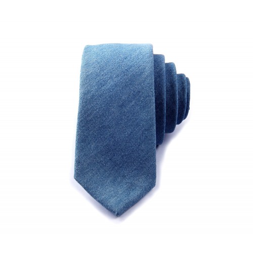 Blå slips i jeans/denim